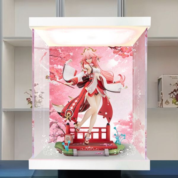 阿喵畫社 1/7櫻透流光中型防塵發光公仔箱 