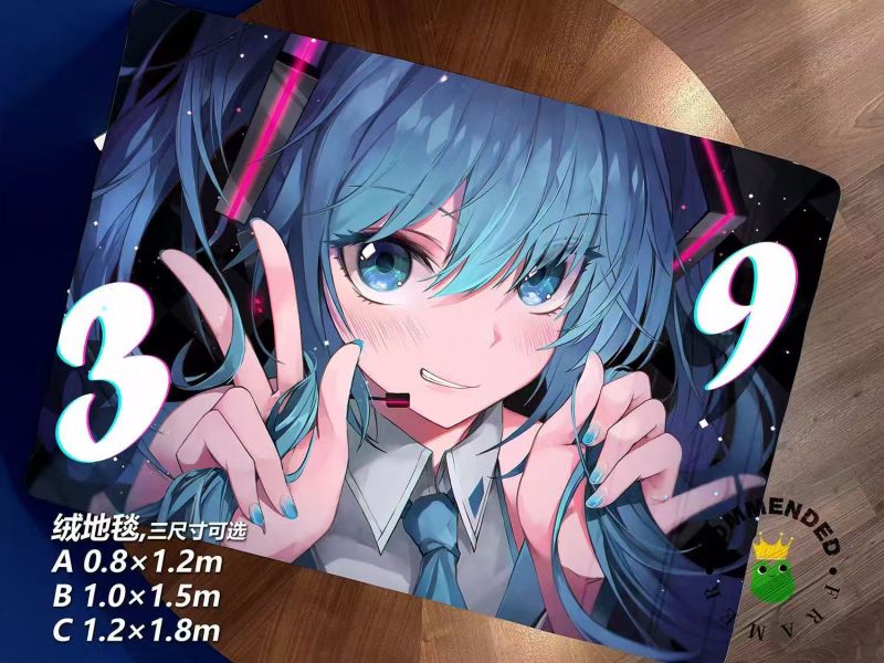 皇呱 《初音感謝日》初音未來公主殿下午睡毯地毯裝飾畫 