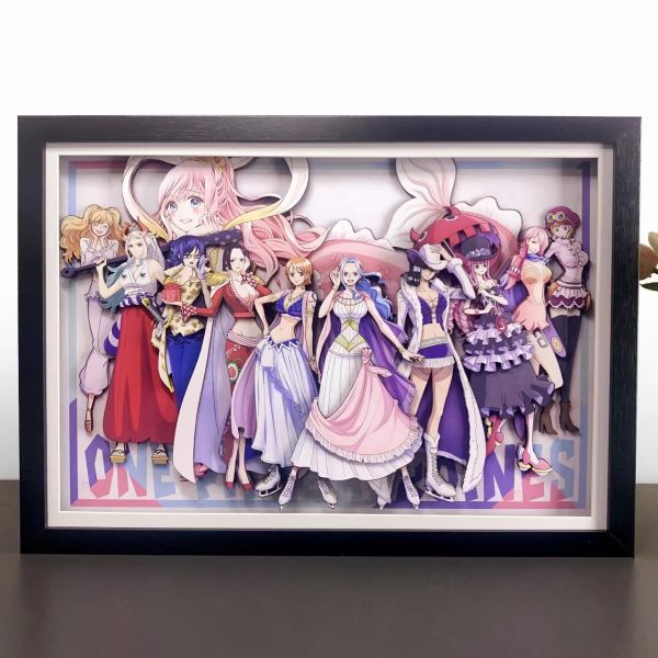 航海王one piece女帝娜美羅賓女團3D立體畫 