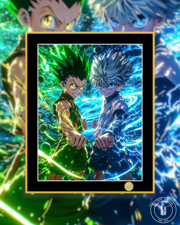 H2工作室 《小傑奇犽》全職獵人傑富力士裝飾畫 