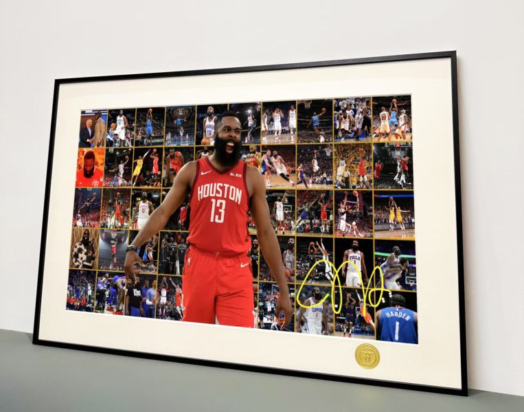 H2工作室 《留在巔峯–詹姆斯哈登》NBA快船火箭籃網大鬍子哈登裝飾畫 