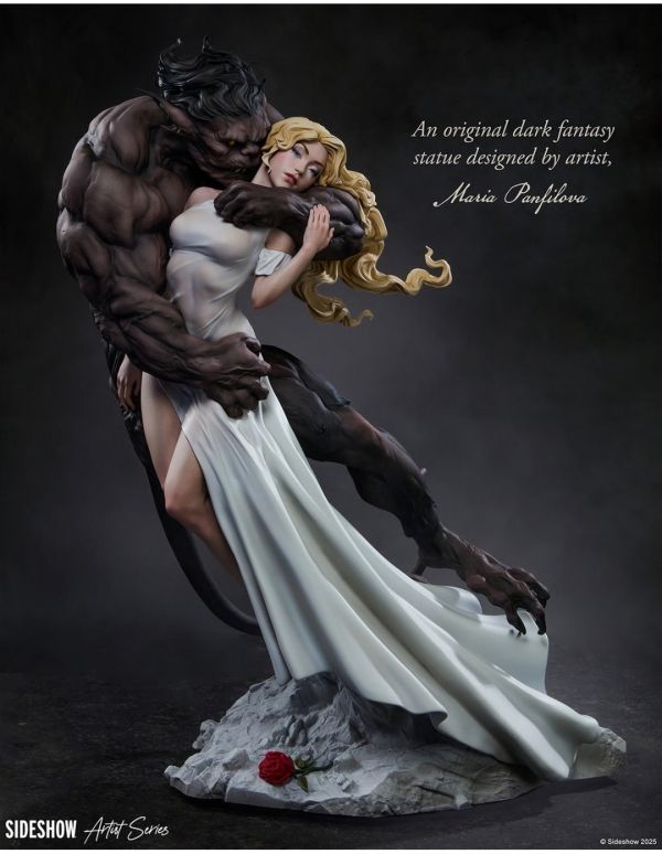 正版授權 Sideshow 46cm 美女與野獸 