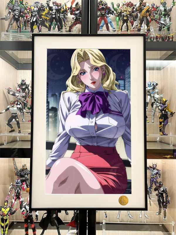 星空《金髮OL》內衣辦公室lingeries office裝飾畫 