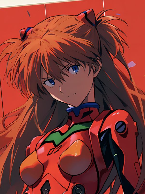 星空 《紅色明日香》新世紀福音戰士EVA初號機動漫二次元裝飾畫 