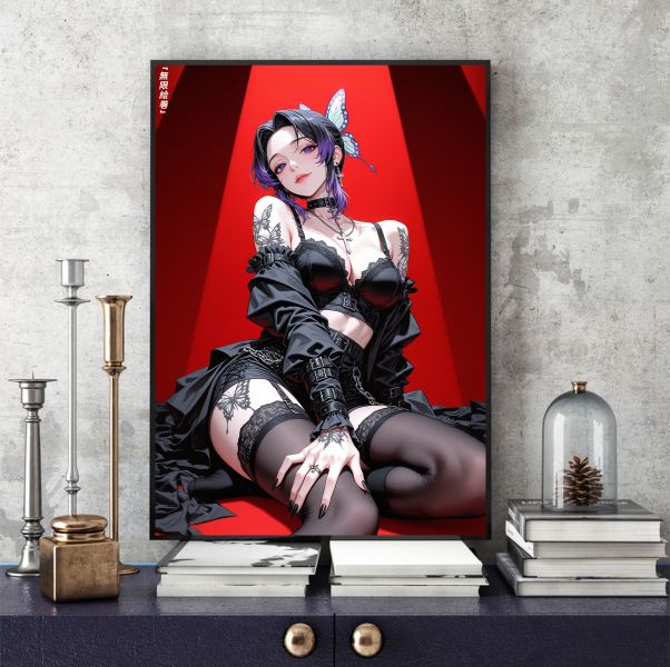無限繪卷 《蝴蝶忍-蟲之呼吸》黑色制服魅惑系列 裝飾畫 