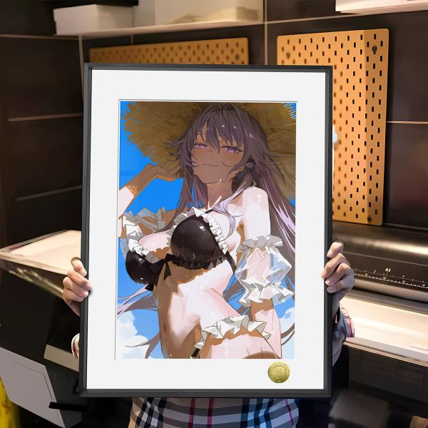 皇呱《泳裝大黑塔》崩壞：星穹鐵道湛藍星高智商美女裝飾畫 