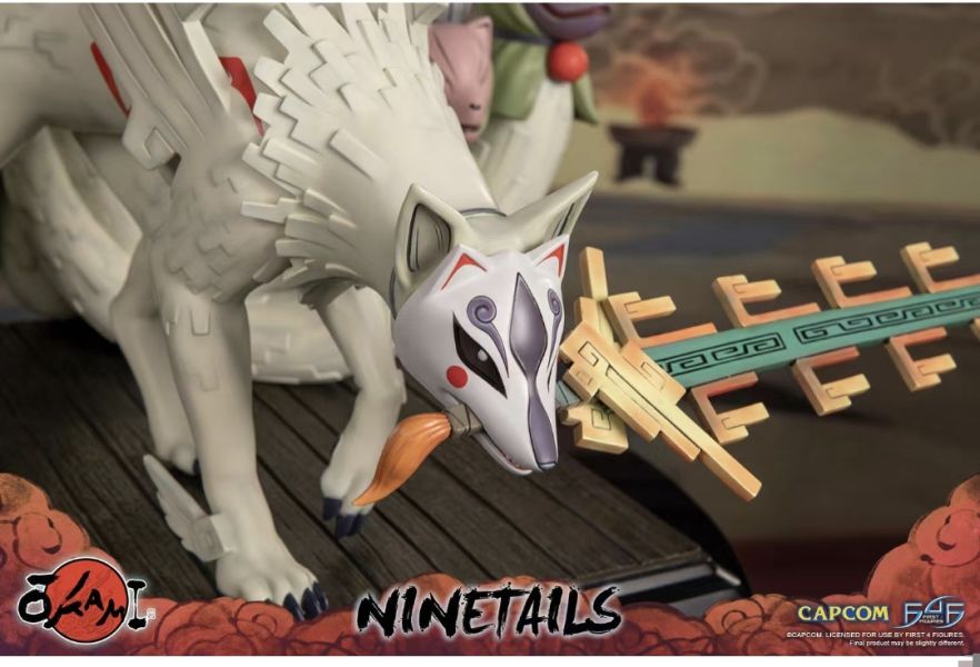 正版授權 First 4 Figures 50.5cm Okami 大神 九尾 雕像 