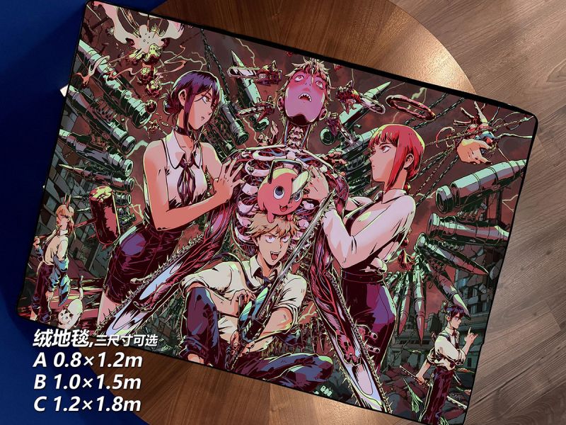 千鳥社《鏈鋸人 鏈鋸狂歡》午睡毯地毯裝飾畫 