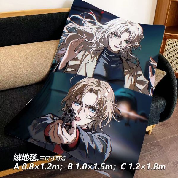 千鳥社 《貝爾摩德和茱蒂》名偵探柯南二次元午睡毯地毯裝飾畫 