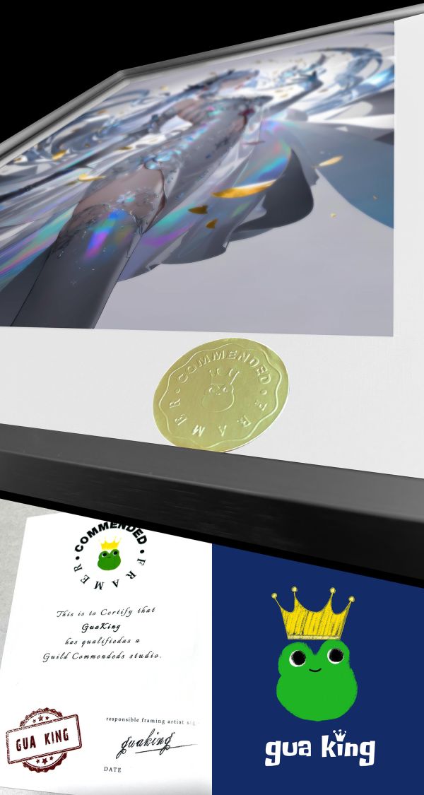 皇呱 《雲鶴申鶴》冰肌玉骨同人周邊裝飾畫 