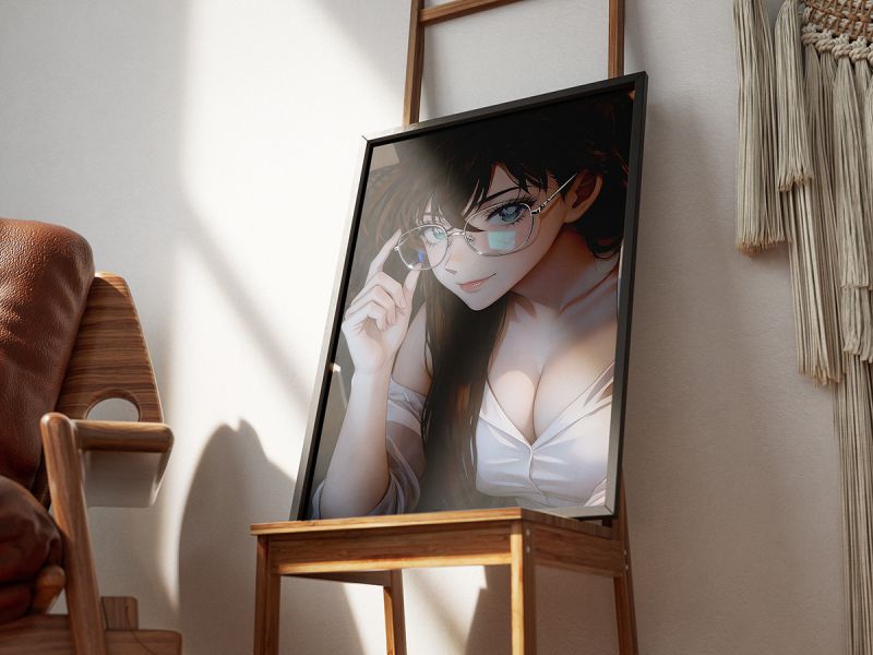 千鳥社《屏幕前的毛利蘭》名偵探柯南午睡毯地毯裝飾畫 