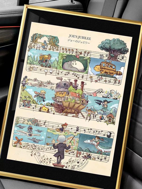 千鳥社 《宮崎駿動畫配樂》久石讓千尋移動城堡龍貓裝飾畫 