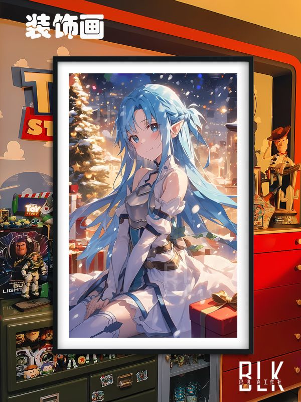 巴洛克 水精靈亞絲娜刀劍神域裝飾畫/冰箱貼 