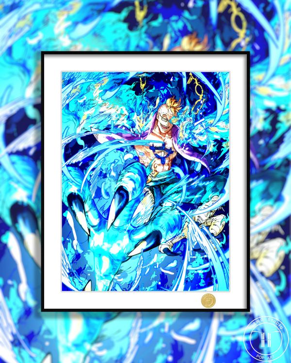 H2工作室《馬爾科》海賊王不死鳥白鬍子海賊團裝飾畫 