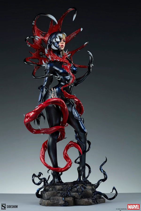 正版授權 Sideshow 56cm 漫威 Gwenom 幽靈蜘蛛與毒液共生體 