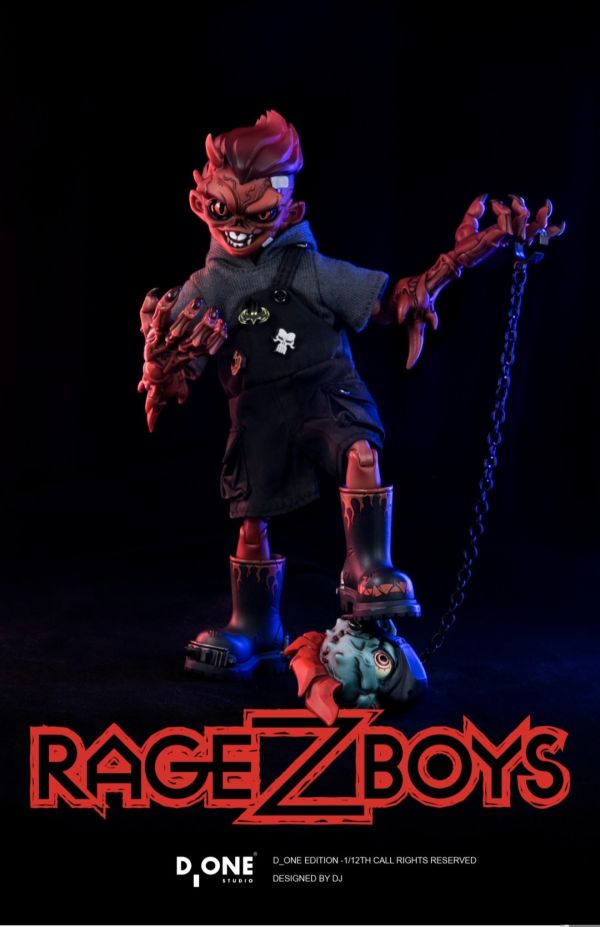 正版授權 D_ONESTUDIO RAGE-ZBOYS系列-牙仔 1/12可動人偶 失控版 