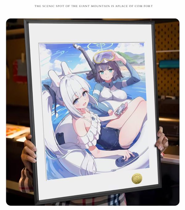 皇呱 《兔子小隊》蔚藍檔案夏日海邊月雪宮子、空井咲裝飾畫 