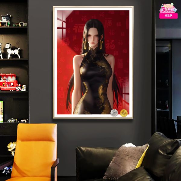 阿喵畫社 福滿天旗袍女帝高清裝飾畫 