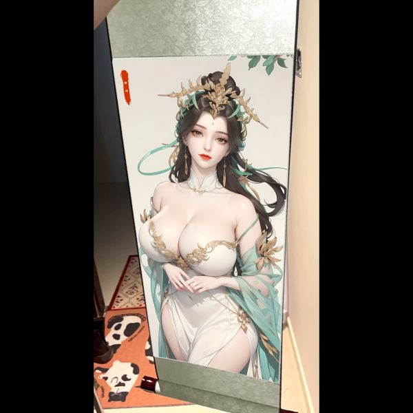 阿喵畫社 柳神卷軸畫 