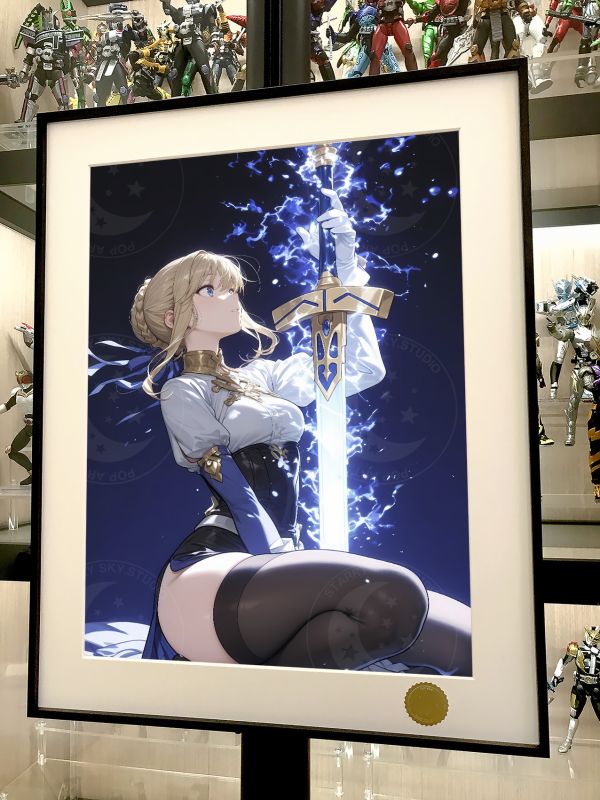 星空《saber之劍》阿爾託莉雅·潘德拉貢吾王Fate裝飾畫 