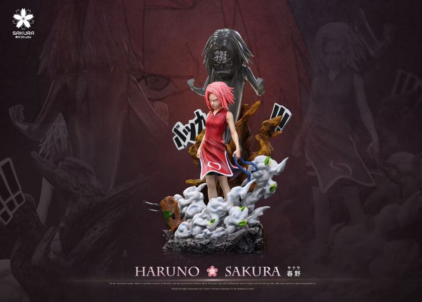 櫻花 studio 火影輕雕像共鳴系列第十二彈春野櫻&第十三彈犬塚牙 