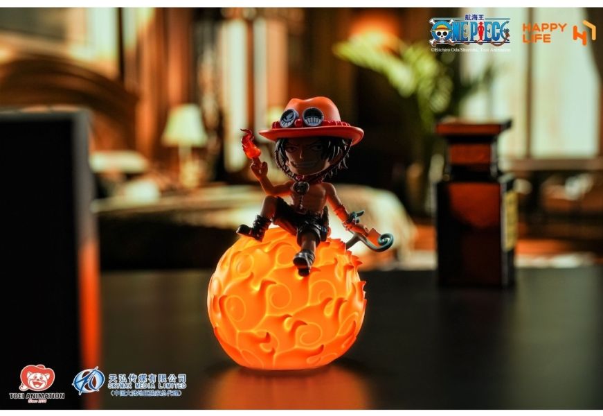 正版授權 HAPPY LIFE《航海王》惡魔果實系列 艾斯聲控小夜燈 