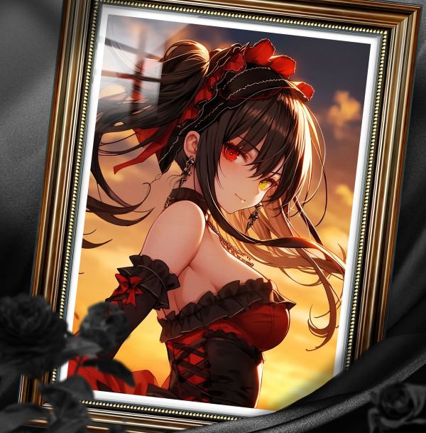 阿喵畫社 黃昏時崎狂三超清裝飾畫 