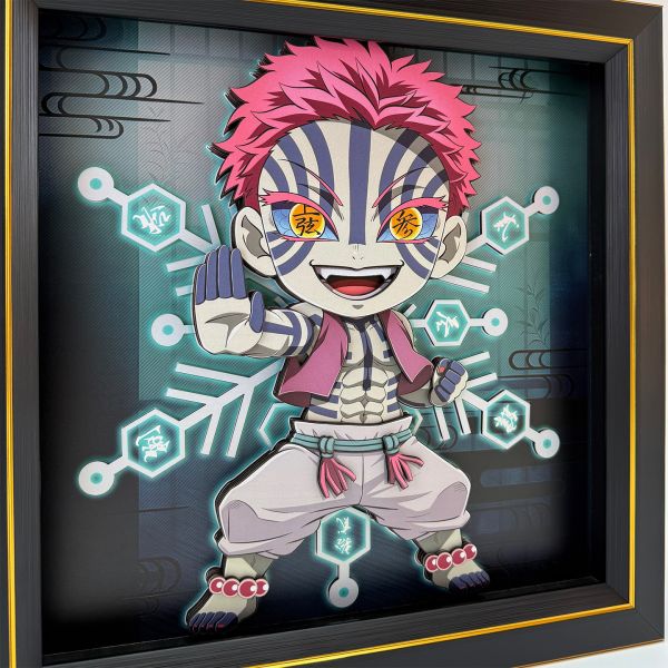 凹凸PANDA 鬼滅之刃無限城篇 C款綺窩座立體掛畫擺臺 