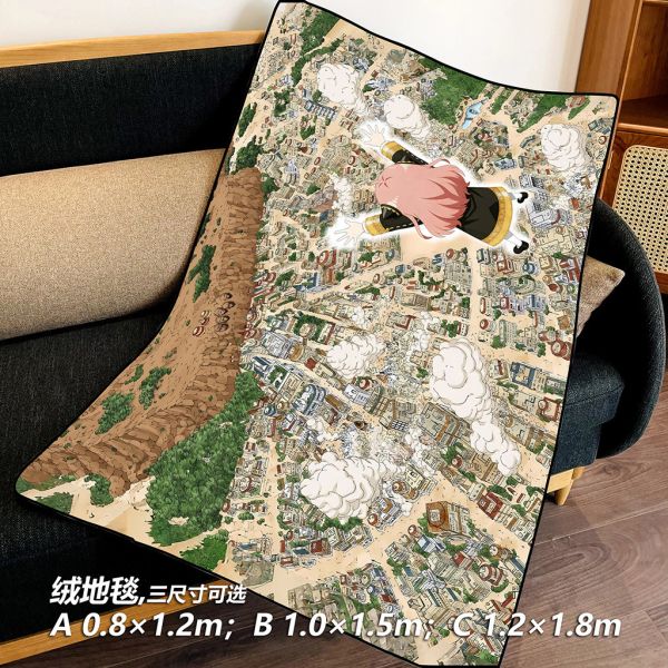 千鳥社《木葉村的阿尼亞》間諜過家家火影忍者午睡毯地毯裝飾畫 
