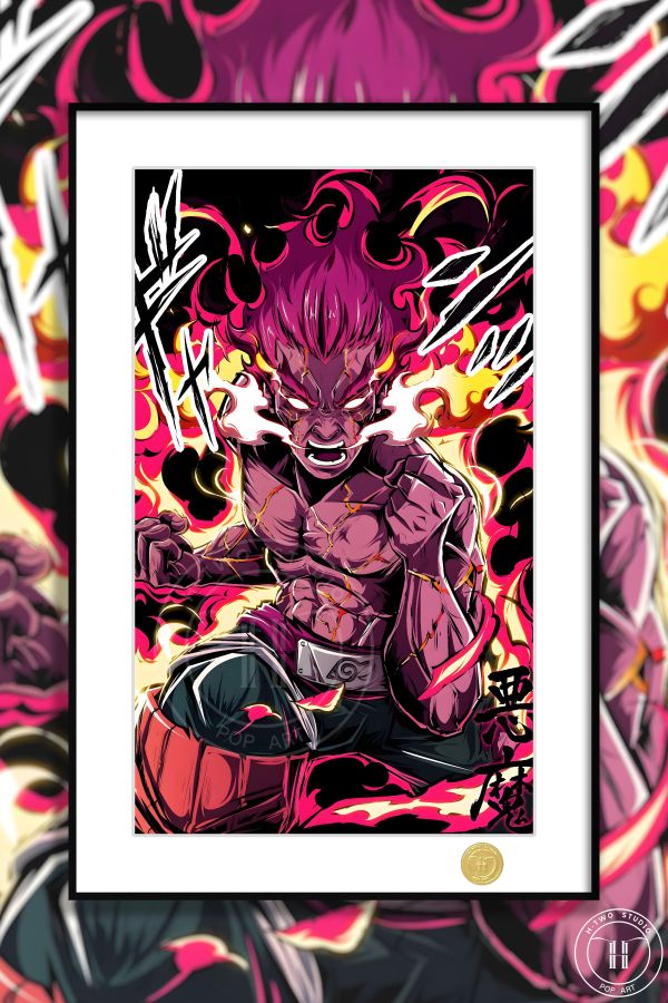 H2工作室《夜凱》火影忍者邁特凱宇智波斑卡卡西鳴人佐助裝飾畫 