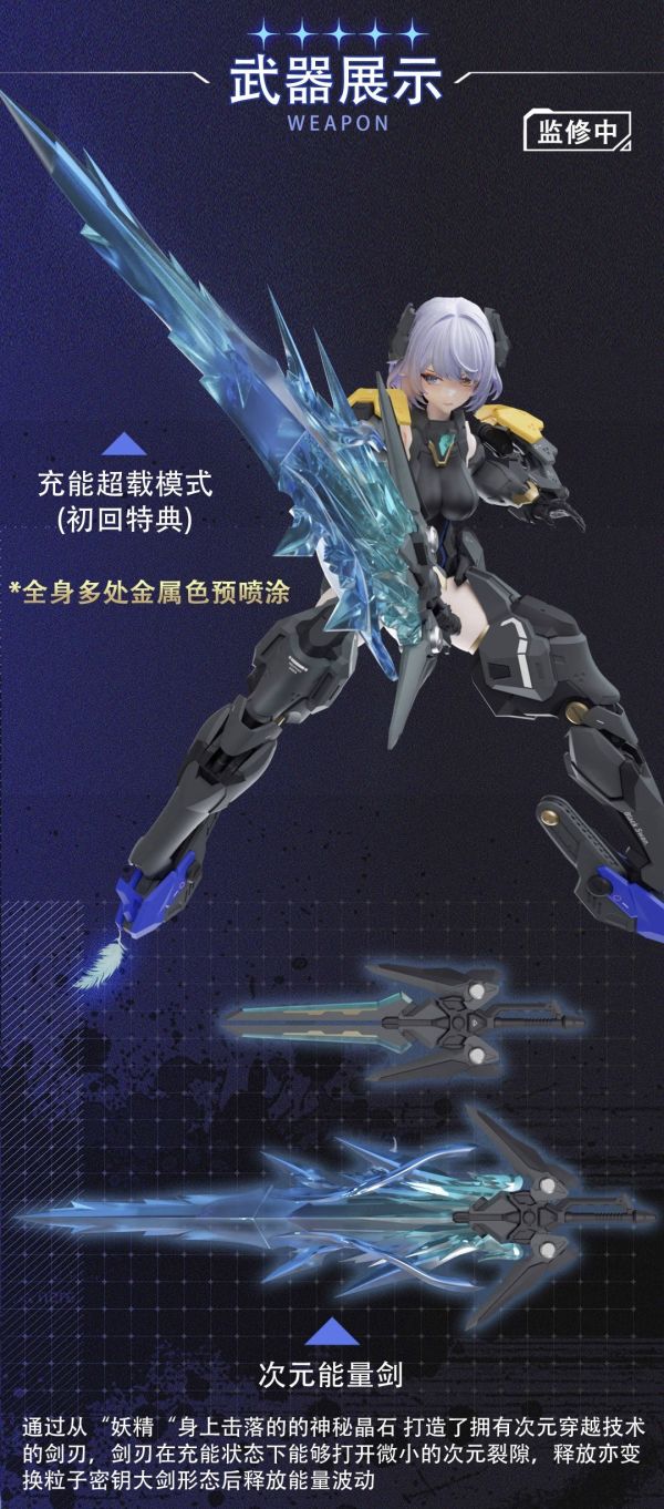 開天機創 機動天使系列 黑天鵝 艾麗西亞 1/12拼裝機娘 