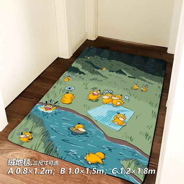 千鳥社 《可達鴨森林》寶可夢Psyduck午睡毯地毯裝飾畫 