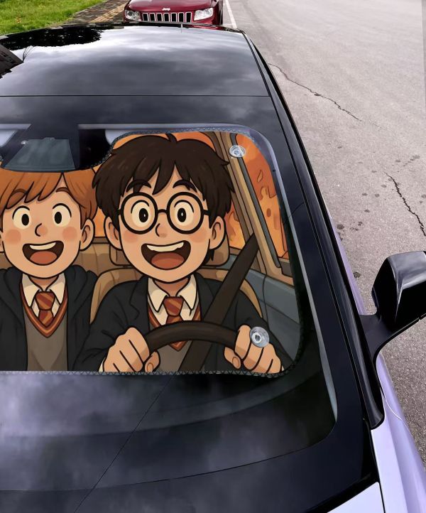 千鳥社《汽車前擋遮陽-哈利波特》赫敏羅恩魔法 