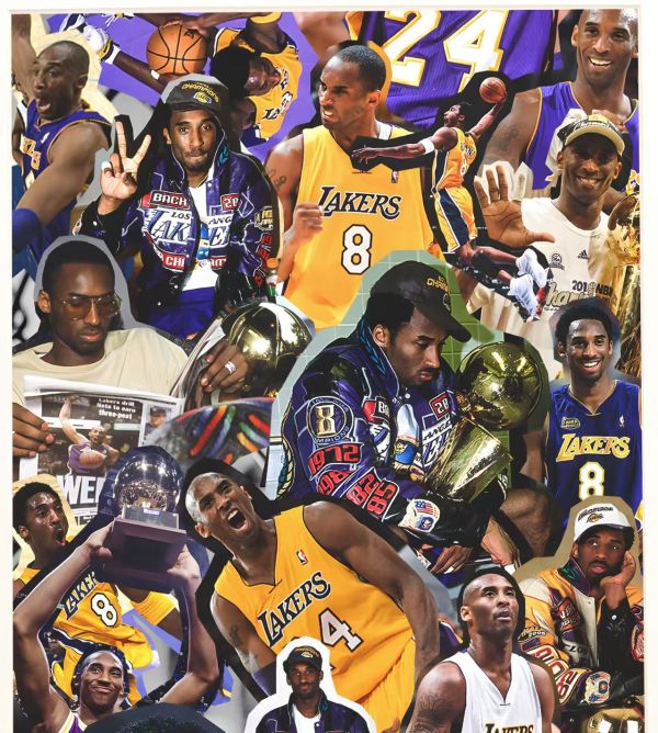 H2工作室 《科比布萊恩特》NBA湖人隊小飛俠黑曼巴科比裝飾畫 