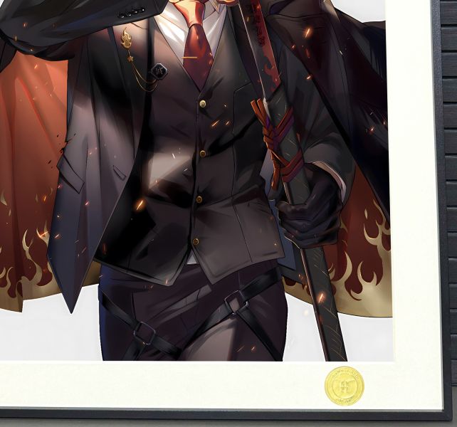 H2工作室《西裝炎柱》鬼滅之刃煉獄杏壽郎鬼殺隊裝飾畫 
