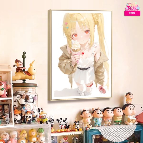 阿喵畫社 冰淇淋伊地知虹夏超清精裱畫 