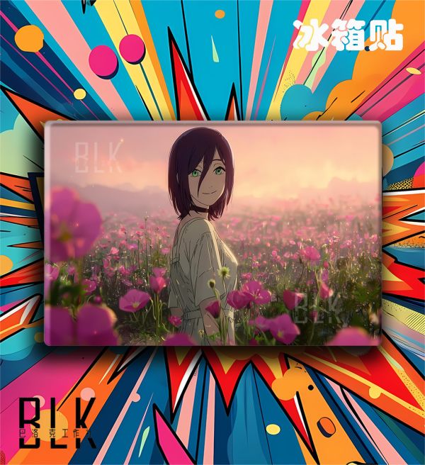 巴洛克《花叢蕾塞》鏈鋸人蕾塞篇reze裝飾畫冰箱貼 