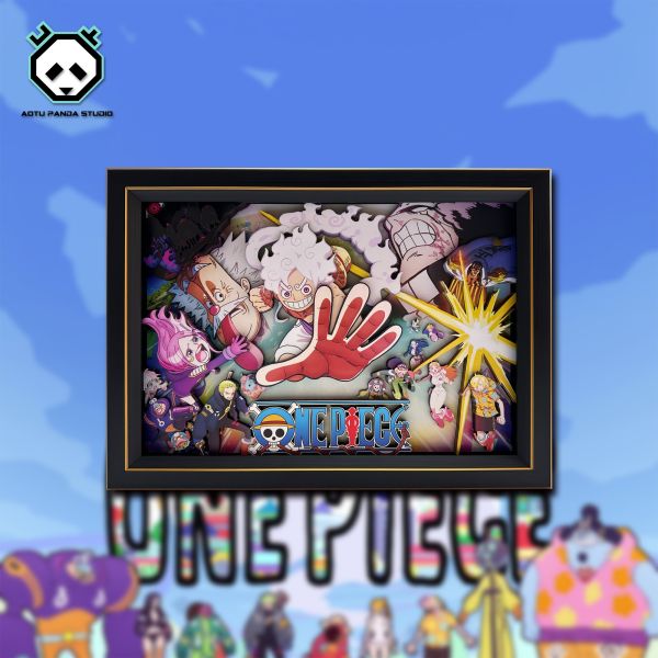 凹凸PANDA 海賊王OP蛋頭島草帽團手工紙藝立體畫 