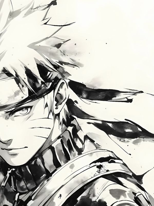 星空《水墨火影系列》火影忍者動漫裝飾畫 