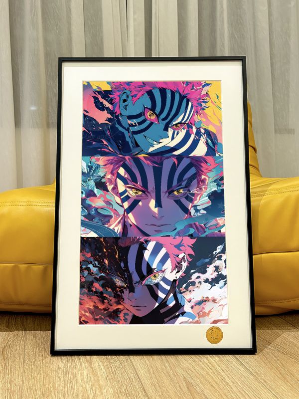 星空《猗窩座》鬼滅之刃無限城篇狛治炎柱裝飾畫 