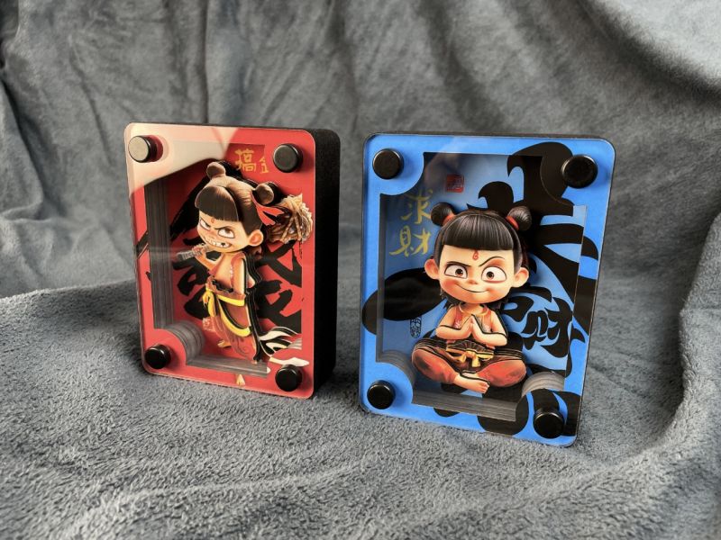 萌萌匠 卡通魔丸哪吒周邊立體卡磚裝飾擺臺 