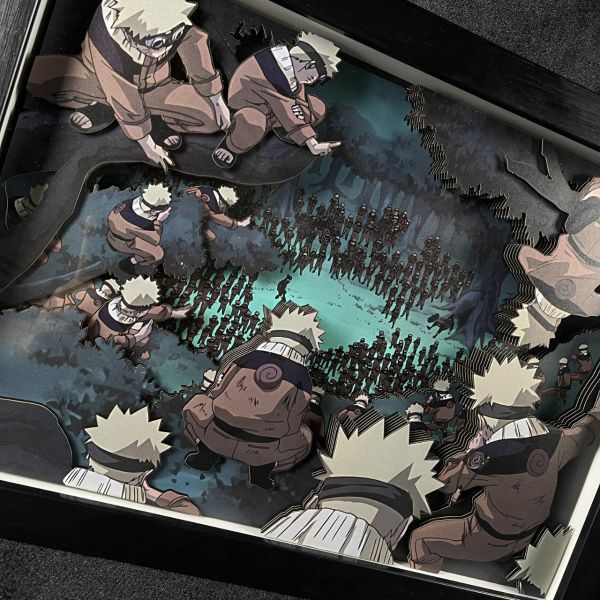 黑白畫映 B&W Studio 鳴人影分身術 立體裝飾畫 