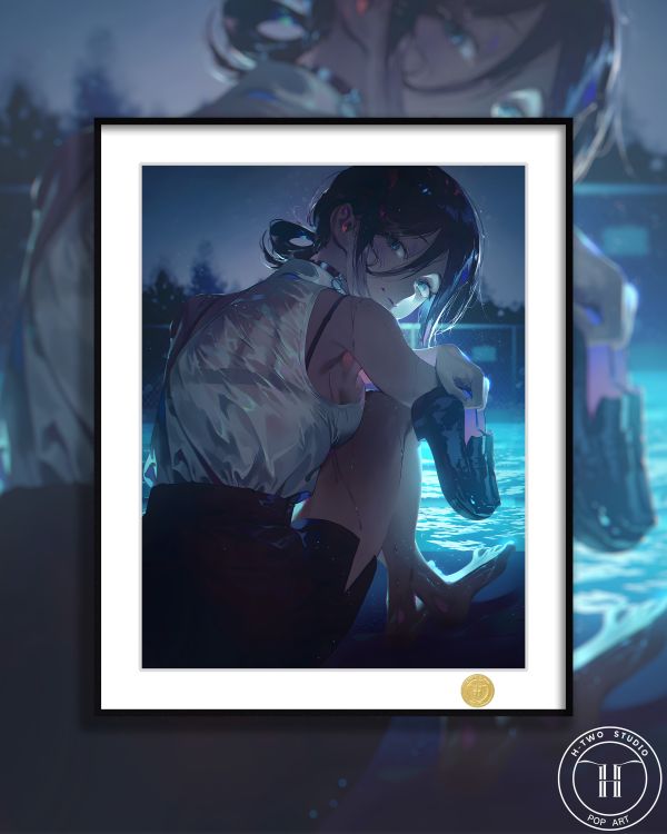 H2工作室 《蕾塞》電鋸人鏈鋸人Reze炸彈惡魔裝飾畫 
