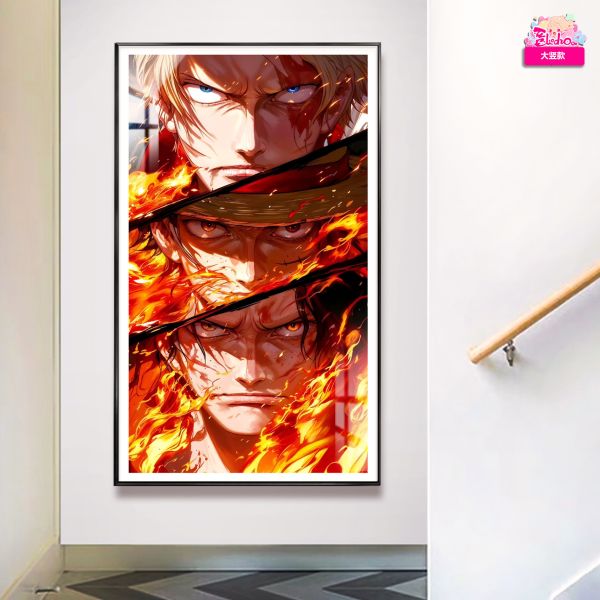 阿喵畫社 火之意志三兄弟 海賊王裝飾畫 