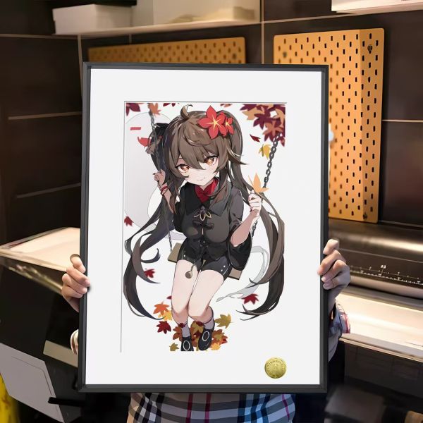 皇呱 《往生堂堂主》原神胡桃璃月同人周邊裝飾畫 