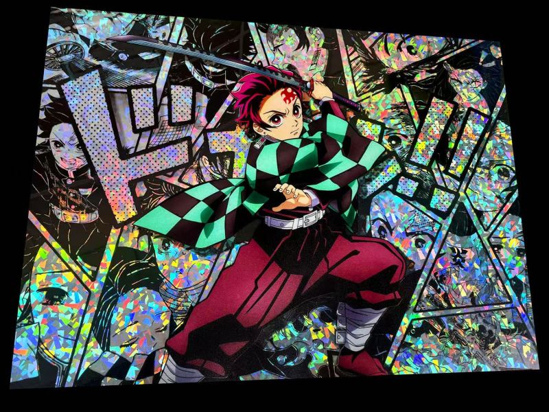 千鳥社 《炭治郎 漫畫碎彩鐳射》系列第一彈 鬼滅之刃海報裝飾畫 