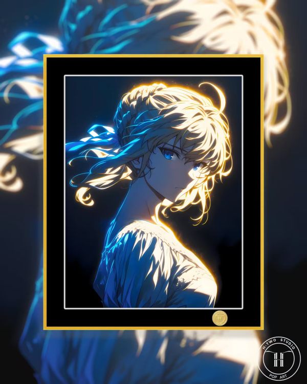 H2工作室 《saber》阿爾託莉雅Fate亞瑟王裝飾畫 