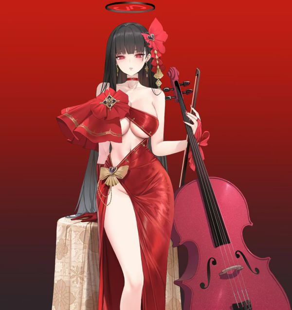 H2工作室 《禮服調月莉音》碧藍檔案蔚藍檔案裝飾畫 