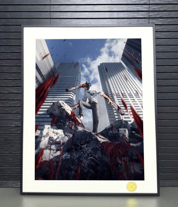 H2工作室《鏈鋸人》電鋸人電次波奇塔鏈鋸魔人裝飾畫 