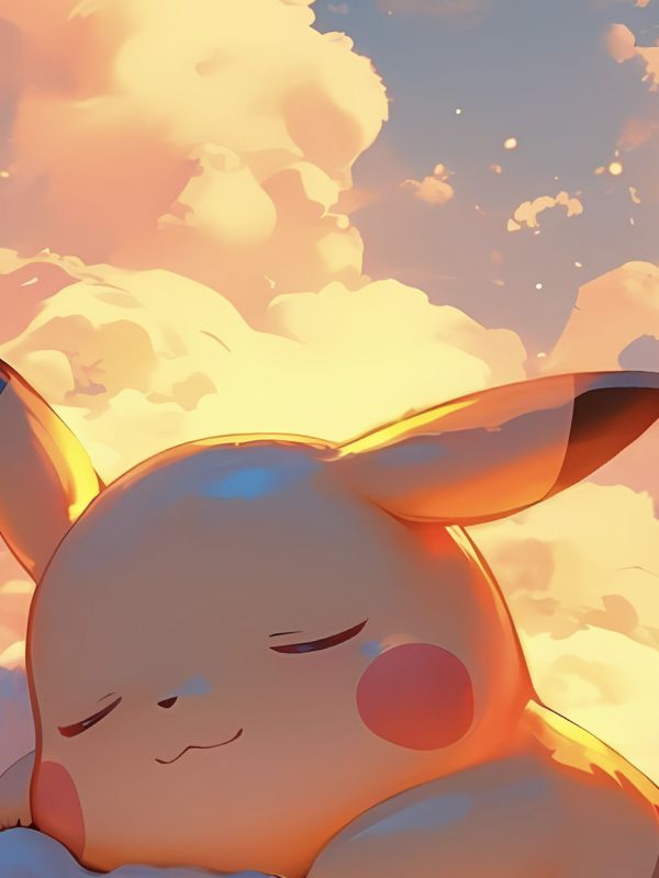 星空《雲朵皮卡丘》寶可夢Pikachu裝飾畫 